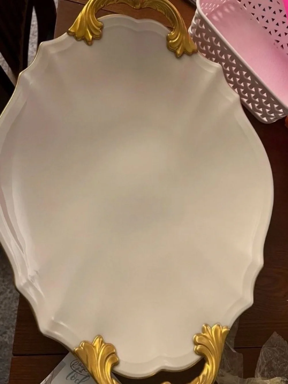Vintage Lenox Valencia 24 K Gold Trim Oval Serving platter